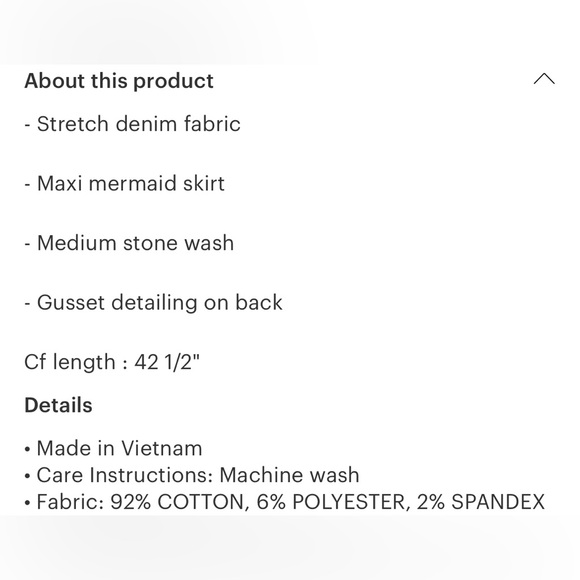 Fishtail Denim Maxi Skirt - Picture 9 of 9